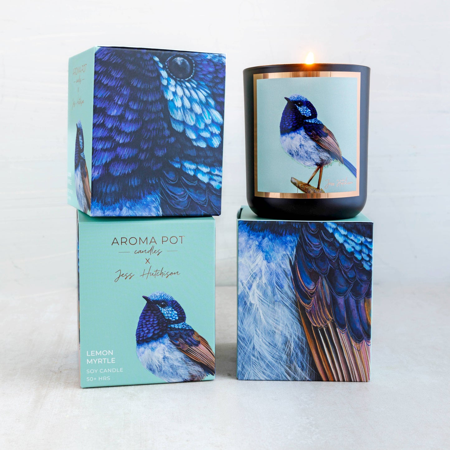 50+hrs Australian artist soy candle - lemon myrtle