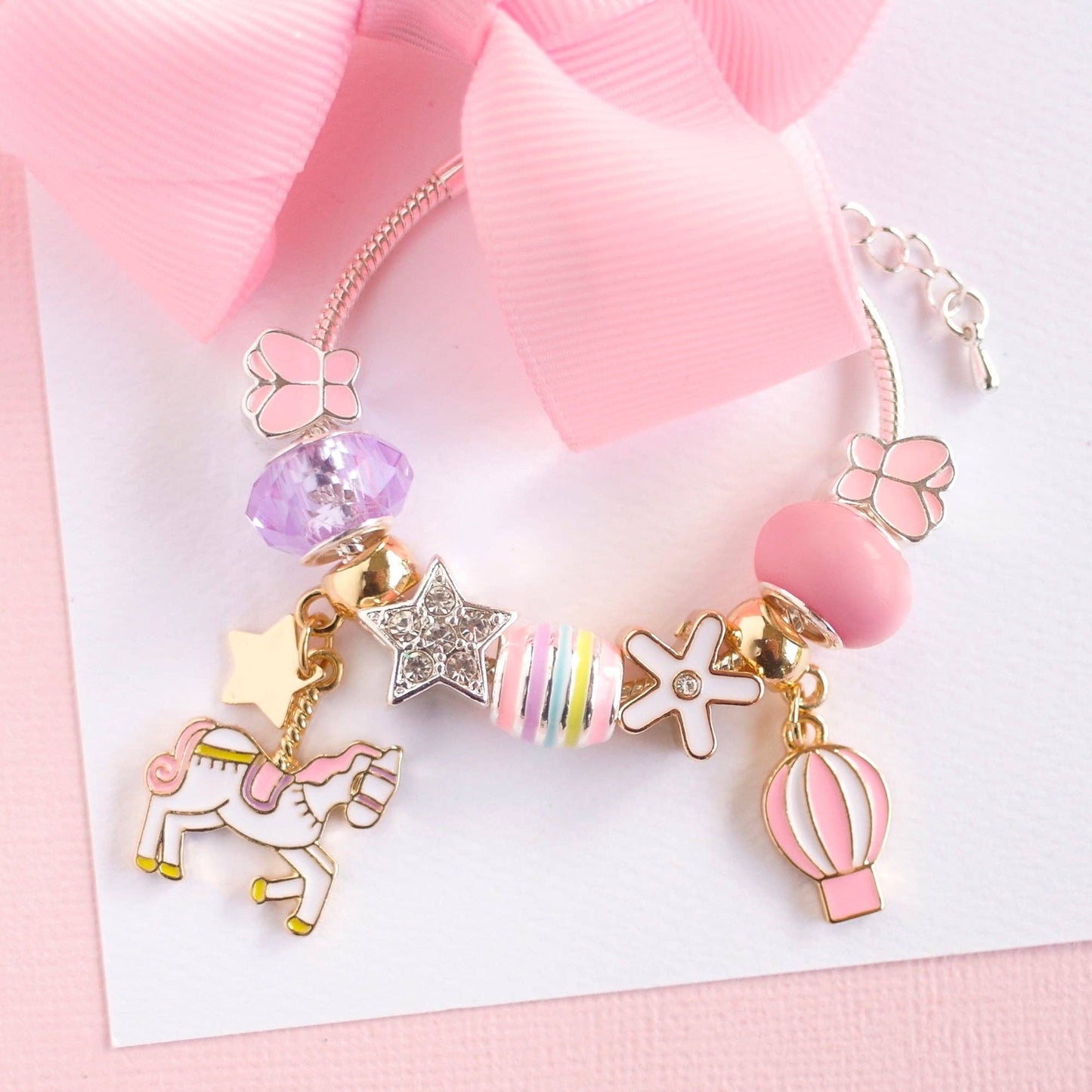 Unicorn Carousel Charm Bracelet: Boxed