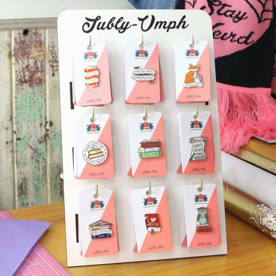 Wooden Lapel Pin Counter Stand