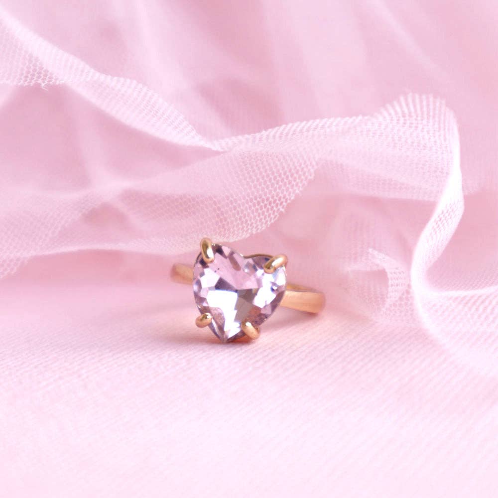 Crystal Heart Ring (With Box)