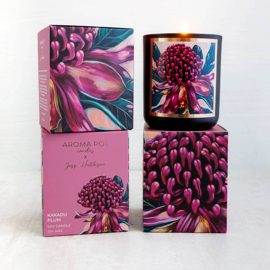 50+hrs Australian artist soy candle - Kakadu plum