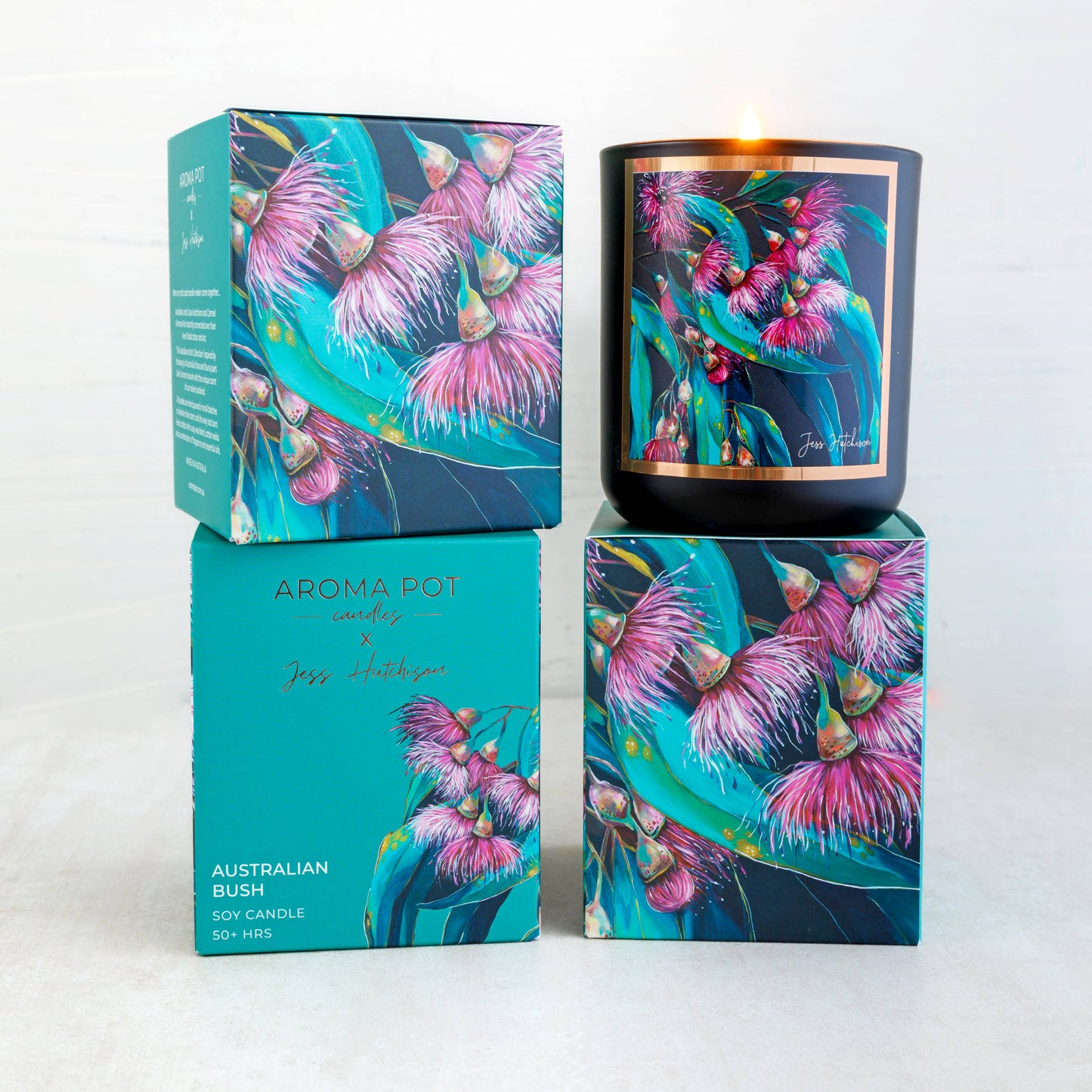 50+hrs Australian artist soy candle - Australian bush