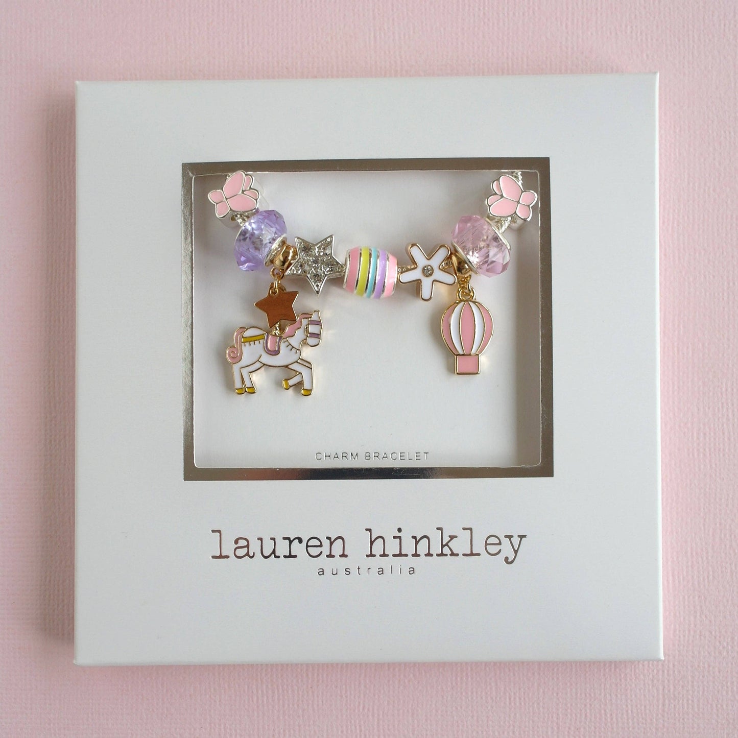 Unicorn Carousel Charm Bracelet: Boxed