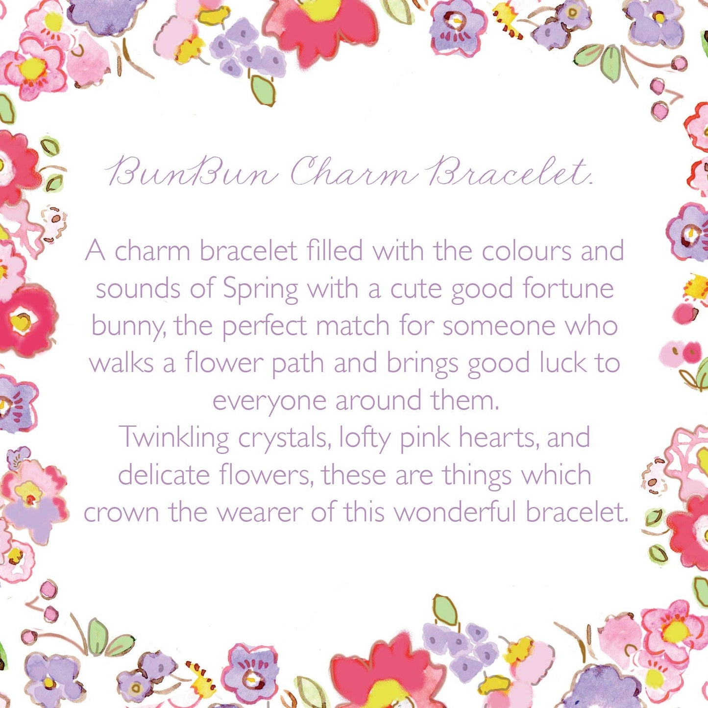 Petite Fleur BunBun Charm Bracelet: Boxed